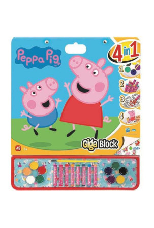 Piešiniai piešimui Peppa Pig Lipdukai “Keturi viename”