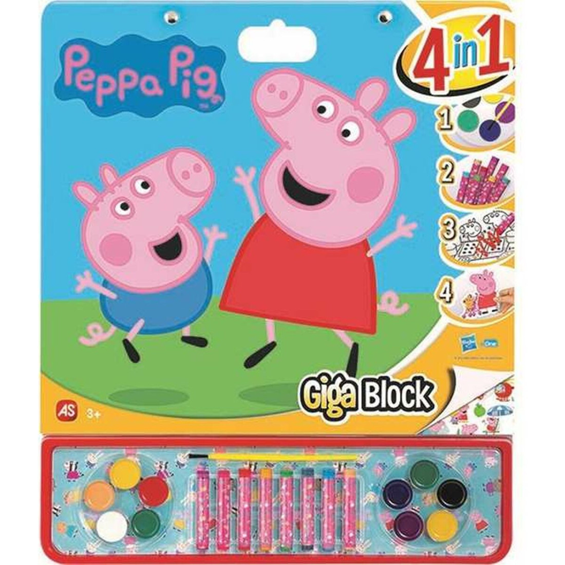 Piešiniai piešimui Peppa Pig Lipdukai “Keturi viename”