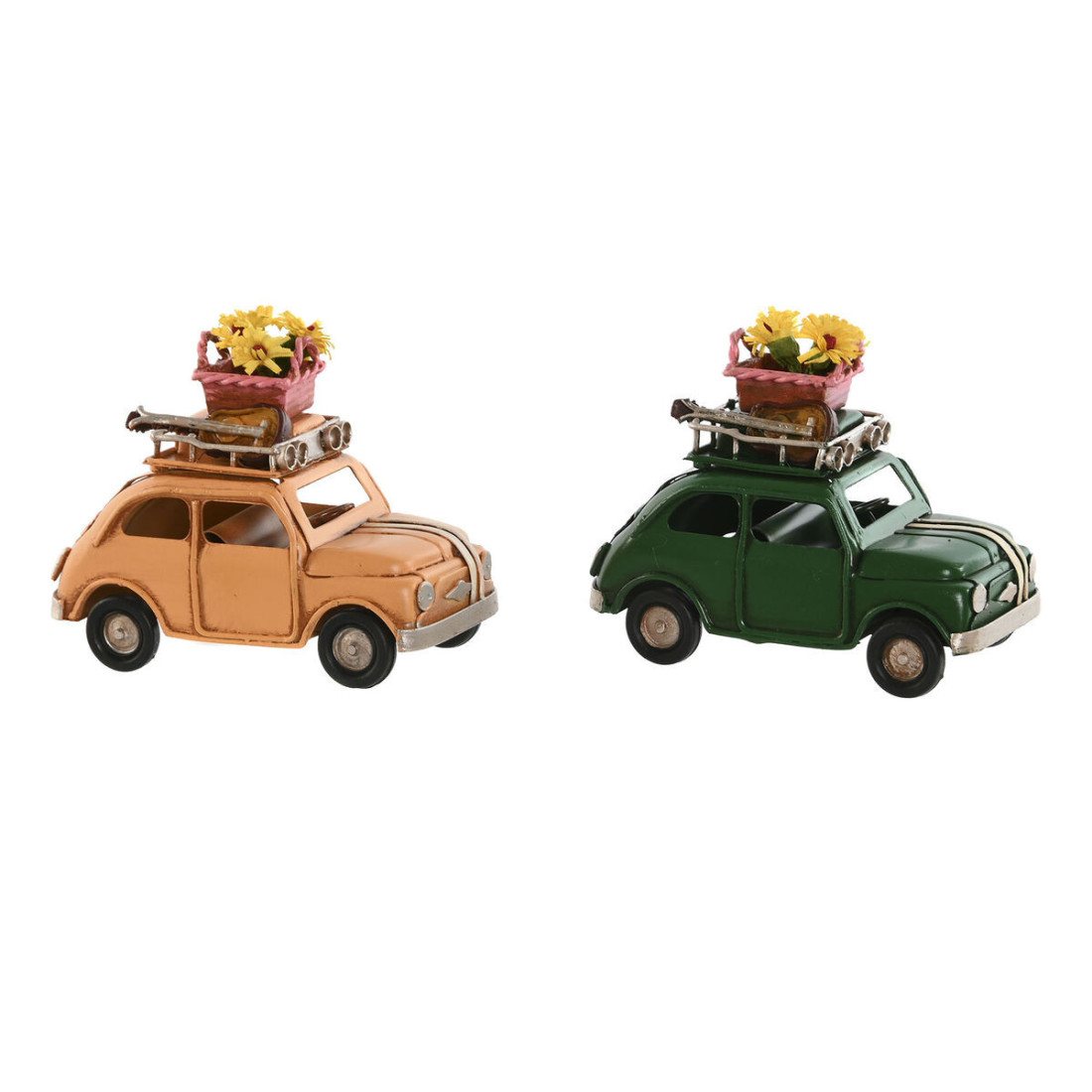 Dekoratyvinė figūrėlė Home ESPRIT Oranžinė Automobilis Vintage 10 x 5 x 7 cm (2 vnt.)