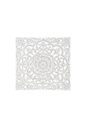 Sienų dekoracija DKD Home Decor Balta Mandala Indas Sendinta apdaila Atskirtas 90 x 4 x 90 cm