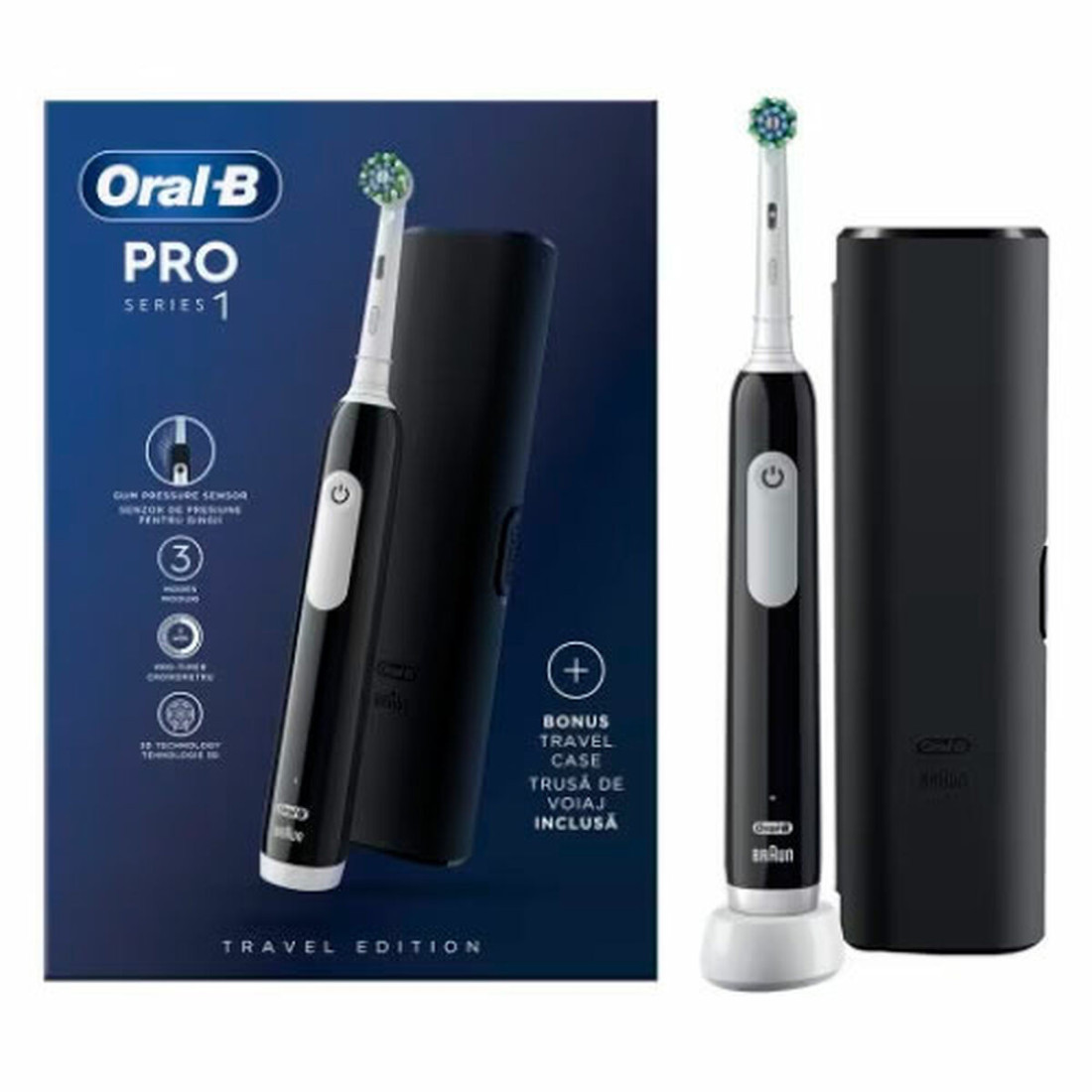 Elektrinis dantų šepetėlis Oral-B Pro 1 Juoda