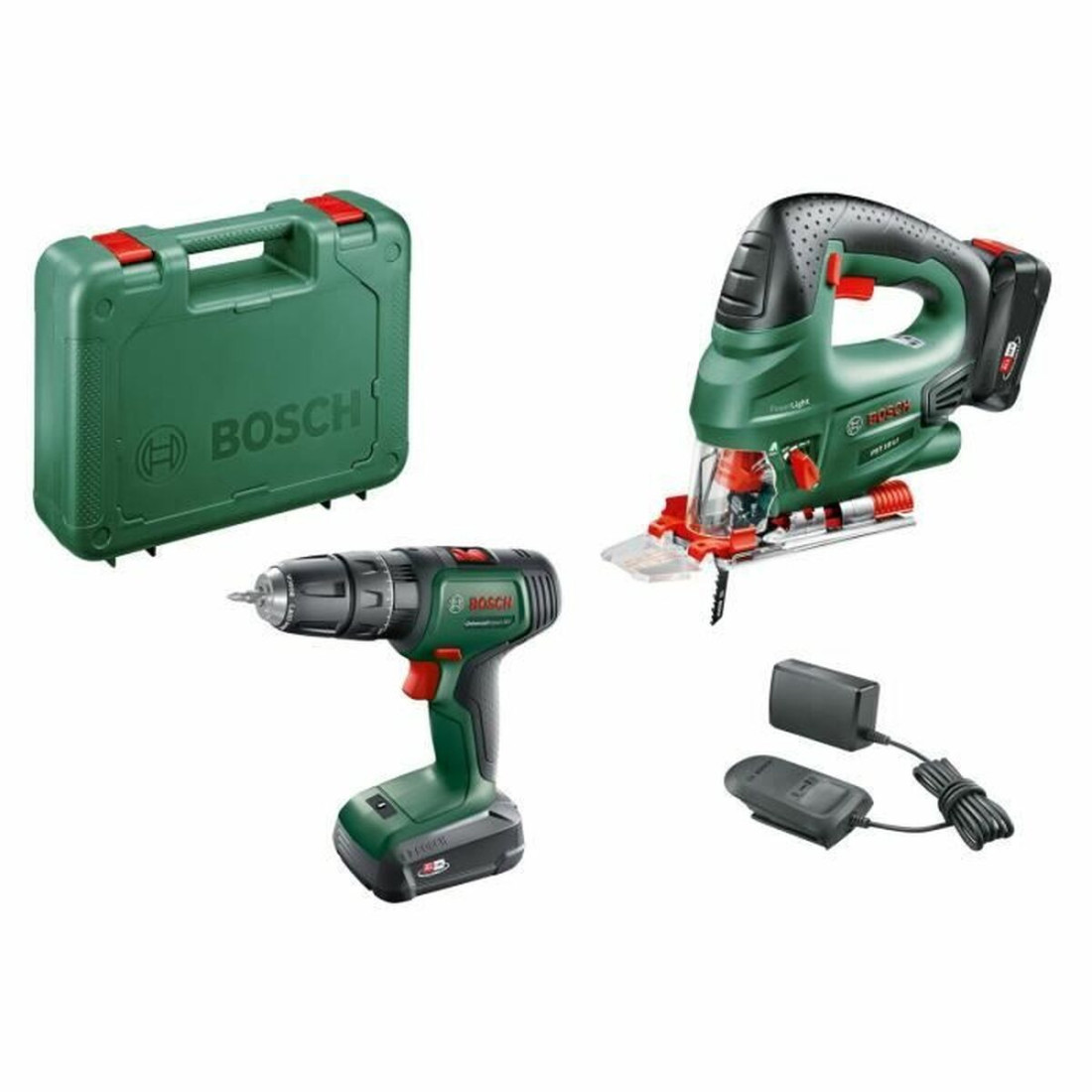 Gręžimo ir priedų rinkinys BOSCH UniversalImpact 18 + PST 18