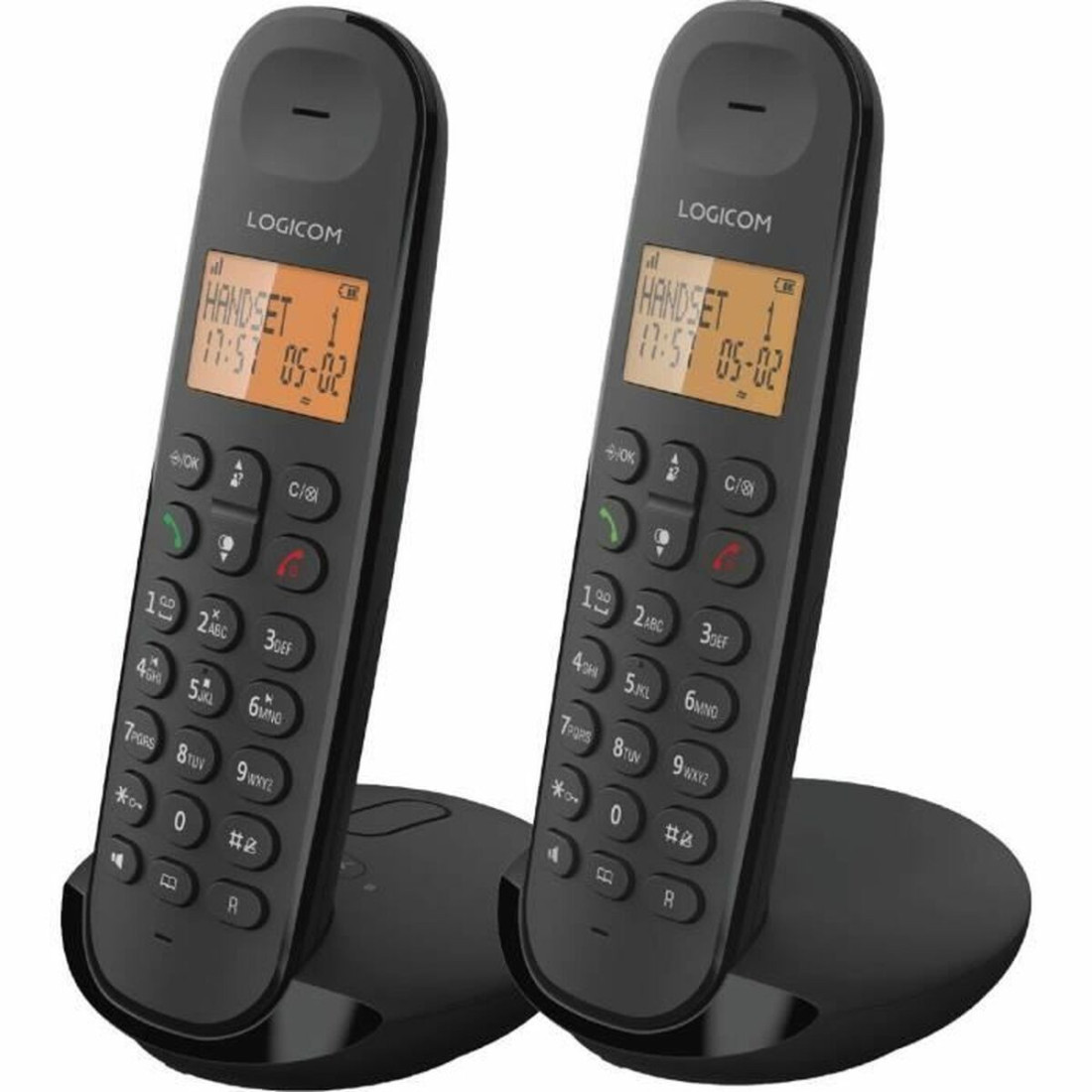 Fiksuotojo ryšio telefonas Logicom DECT ILOA 255T DUO Juoda