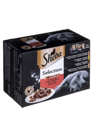 Kačių maistas Sheba Selection in Sauce Višta Turkija Veršiena Avis 85 g