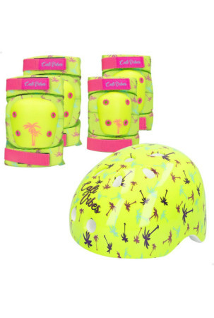 Sporto apsaugų rinkinys Colorbaby Neon Cali Vibes Geltona (4 vnt.)