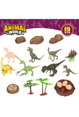 Playset Colorbaby 19 Dalys 6 vnt. 17 x 9 x 6 cm Dinozaurai