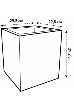 Stiklainis Elho Juoda Ø 29 cm Plastmasinis Kvadratai Šiuolaikiškas