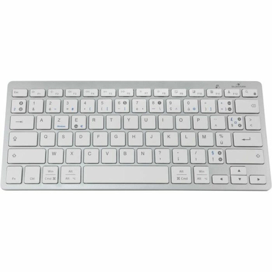 Bluetooth klaviatūra Bluestork KB-MINI-PC-MAC/FR Azerty Prancūzų Balta