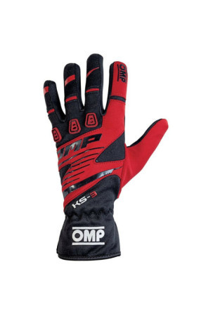 Karting Gloves OMP KS-3 Raudona / Juoda XL