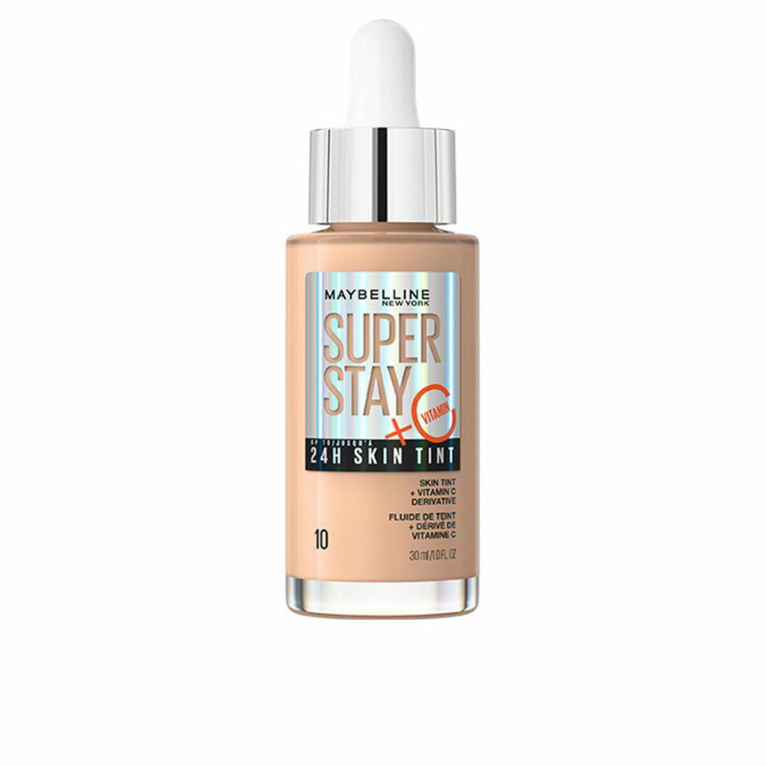 Skystas makiažo pagrindas Maybelline Super Stay Skin Tint Vitaminas C Nº 10 30 ml