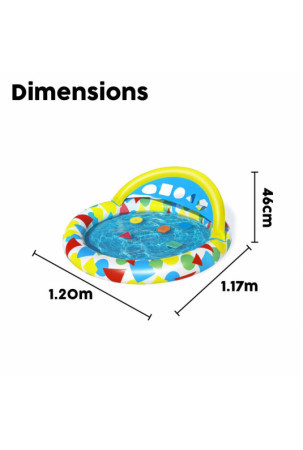 Pripučiamas vaikiškas baseinas Bestway 120 x 117 x 46 cm 45 L