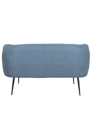 Sofa DKD Home Decor Mėlyna Juoda Porolonas Medžio Metalinis Aksomas Scandi 129 x 75 x 73 cm