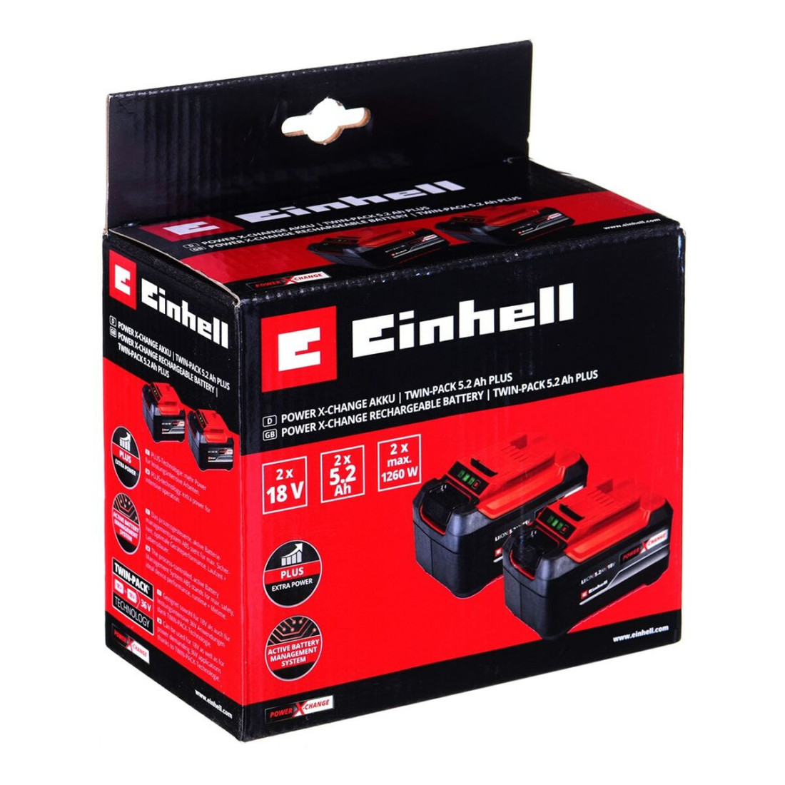 Įkraunama ličio baterija Einhell PXC-Twinpack 5,2 Ah 18 V (2 vnt.)