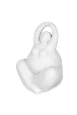 Dekoratyvinė figūrėlė Balta Dolomite 14 x 18 x 11 cm (6 vnt.) Moteris Yoga