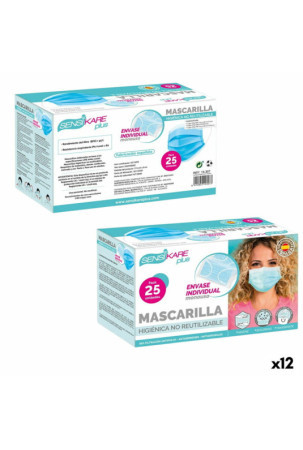 Box of hygienic masks SensiKare 25 Dalys (12 vnt.)