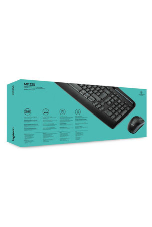 Klaviatūra ir pelė Logitech Wireless Combo MK330 Juoda Qwerty US