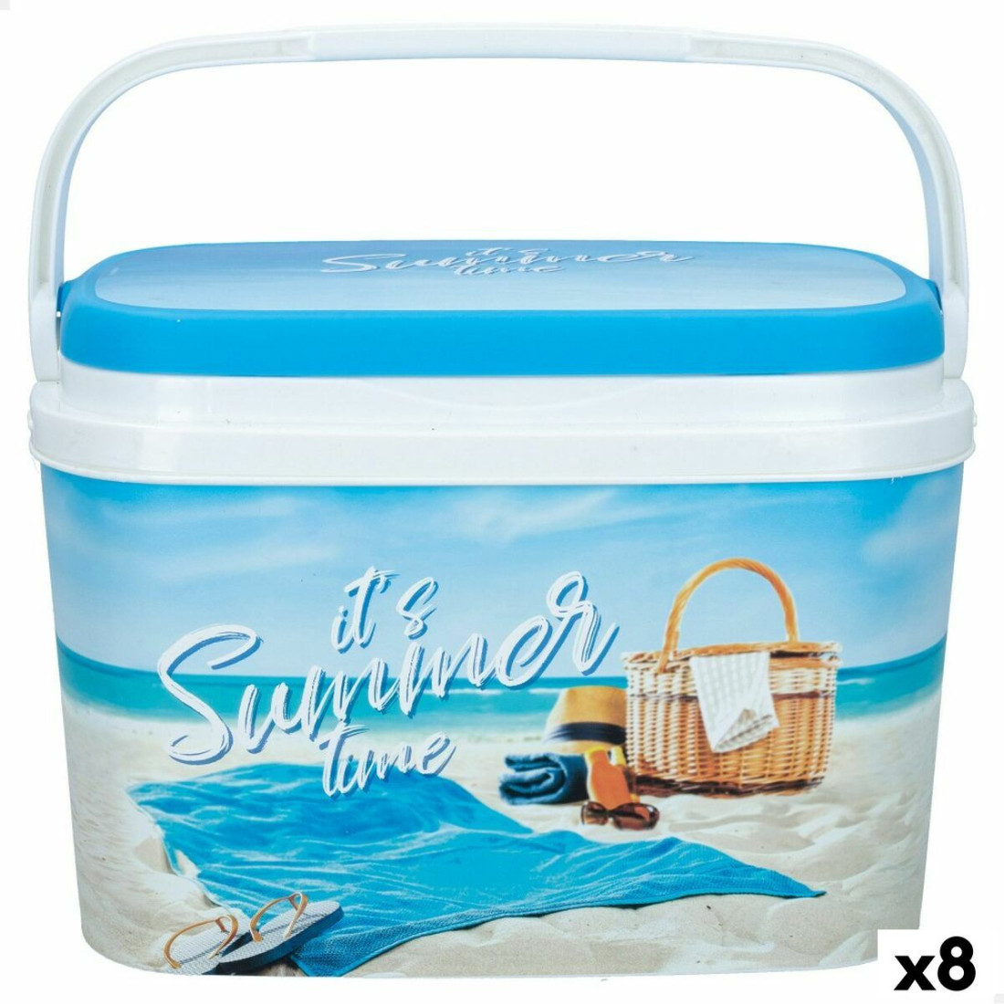 Stalo tesino rinkinys Aktive Summer Beach Plastmasinis 6 L 29 x 20 x 19,5 cm (8 vnt.)