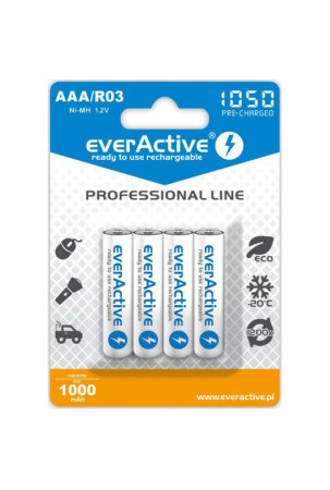 Įkraunamos baterijos EverActive EVHRL03-1050 1,2 V AAA