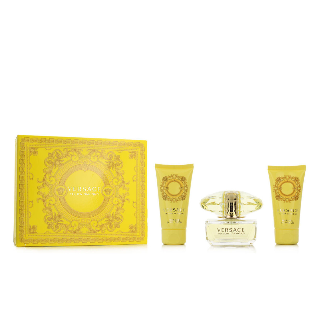 Moteriškų kvepalų rinkinys Versace EDT Yellow Diamond 3 Dalys