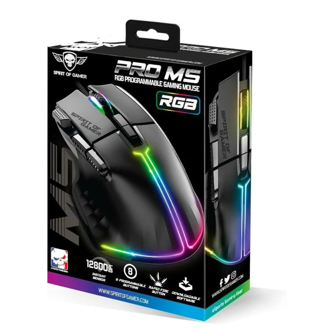 Pelė Spirit of Gamer Souris Pro M5 Juoda