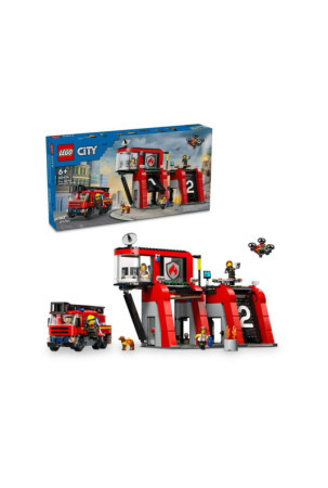 Playset Lego 60414 Fire station with Fire engine