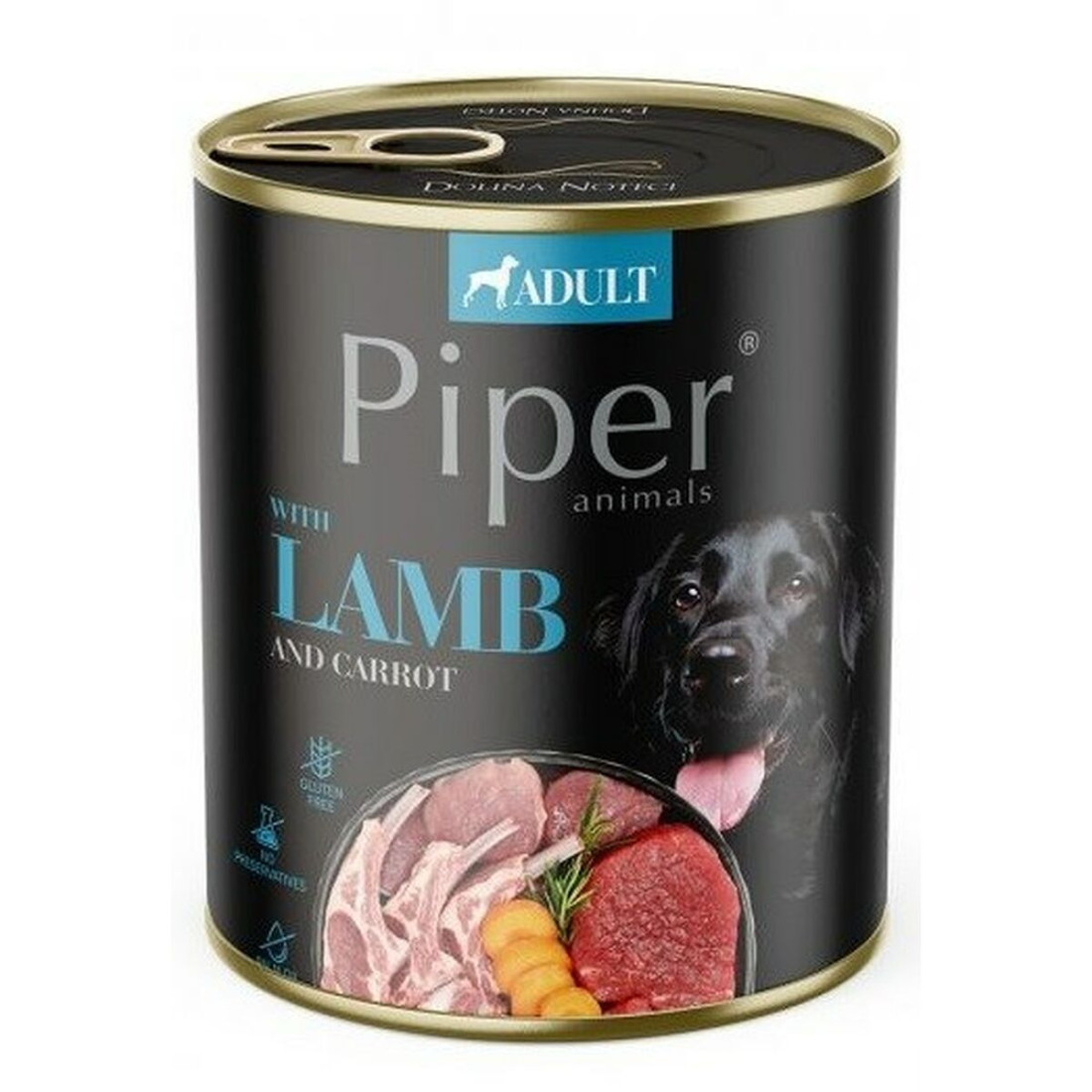 Šlapias maistas Dolina Noteci Piper Lamb with carrot Avis Morka 800 g