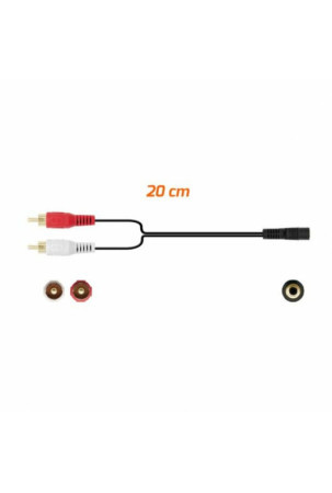 Audio Jack (3,5 mm) - 2 RCA kabelis PcCom