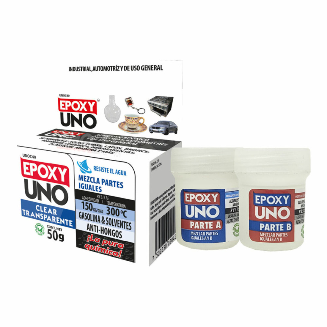 Two component epoxy adhesive Fusion Epoxy Black Label Unoc40 Universalus Vidpadžiai 50 g