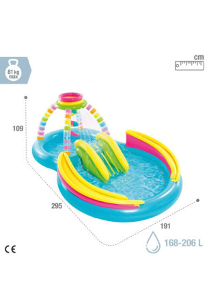 Pripučiamas vaikiškas baseinas Intex Vaivorykštė 374 L 295 x 109 x 191 cm (2 vnt.)