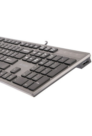 Klaviatūra A4 Tech KV-300H QWERTY Juoda Pilka Monochrominis Juoda / Pilka