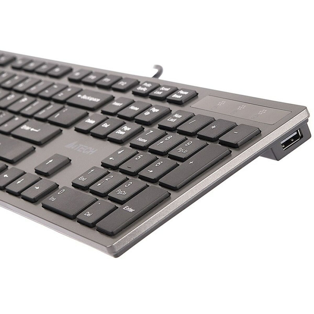 Klaviatūra A4 Tech KV-300H QWERTY Juoda Pilka Monochrominis Juoda / Pilka