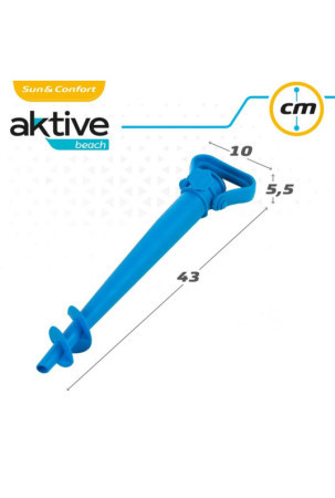 Skėčio inkaras Aktive Paplūdimys Plastmasinis 10 x 43 x 5,5 cm (24 vnt.)