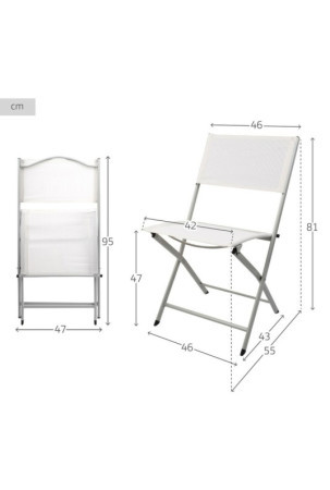 Sulankstoma Kėdė Aktive Balta 46 x 81 x 55 cm (4 vnt.)