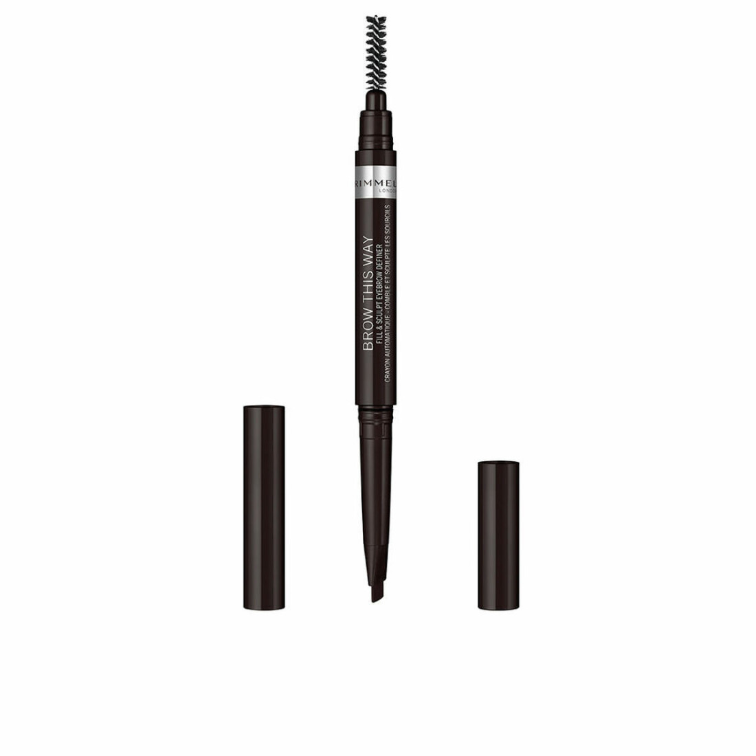 Antakių pieštukas Rimmel London Brow This Way Nº 04 Soft black 0,25 g