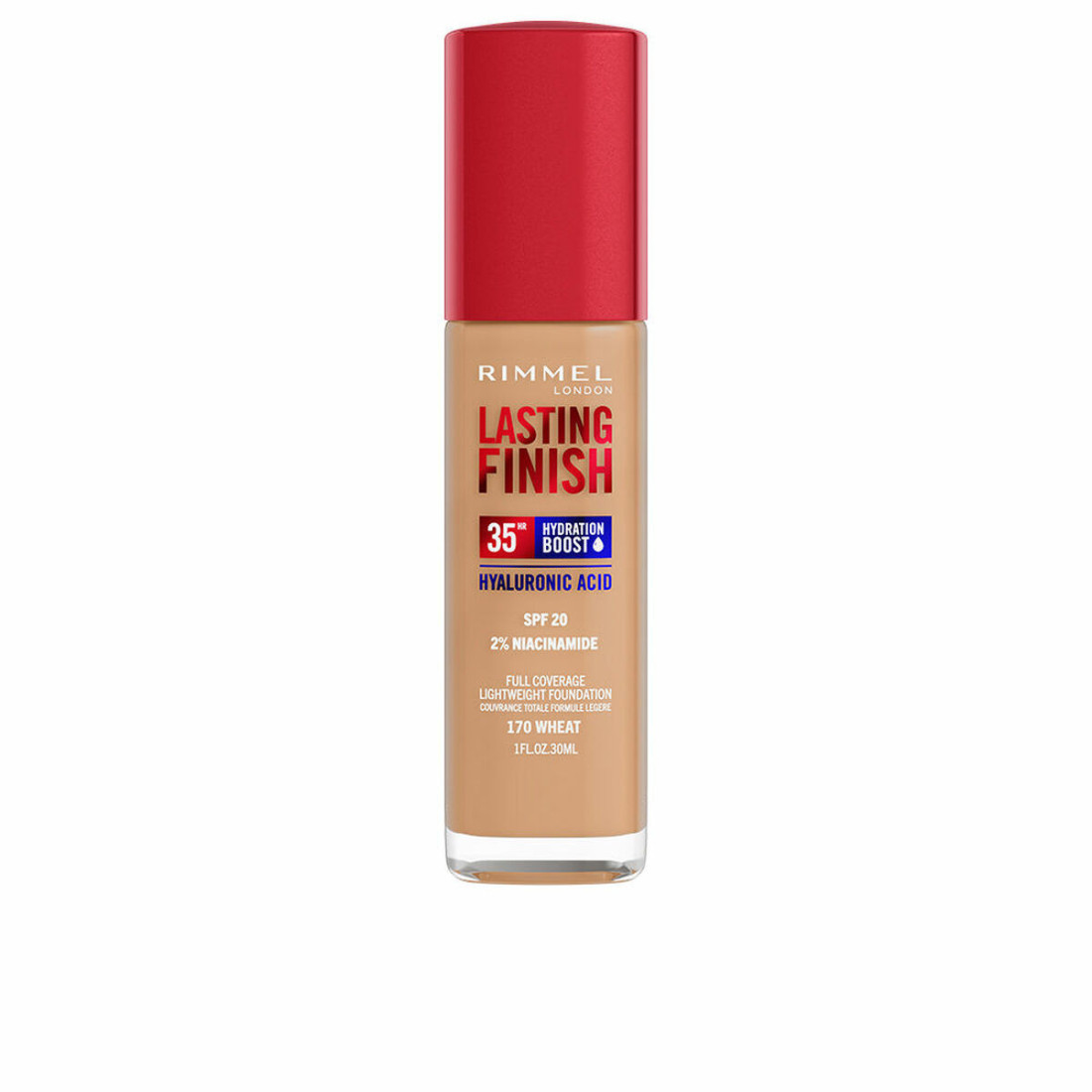 Kremas-makiažo pagrindas Rimmel London Lasting Finish Nº 170 Wheat Spf 20 30 ml