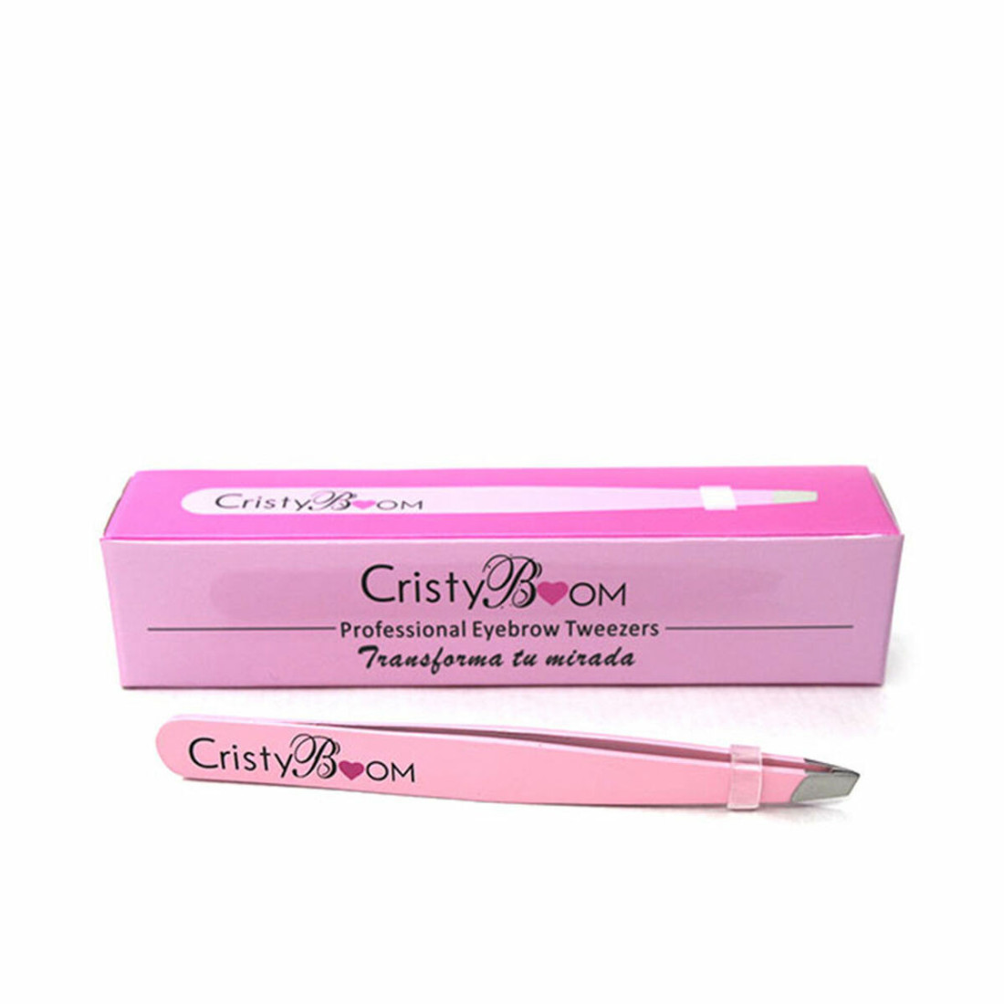 Žnyplės pečiojimui CristyBoom Professional Eyebrow Tweezers Rožinė (1 vnt.)