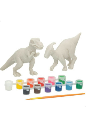 2 dinozaurų rinkinys PlayGo 15 Dalys 6 vnt. 14,5 x 9,5 x 5 cm Dinozaurai Dažymui