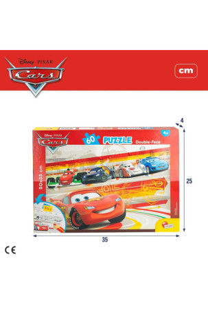 Vaikiška puzlė Cars Dvipusis 60 Dalys 50 x 35 cm (12 vnt.)