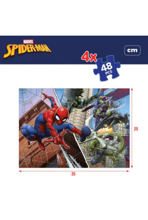 Vaikiška puzlė Spider-Man Dvipusis “Keturi viename” 48 Dalys 35 x 1,5 x 25 cm (6 vnt.)