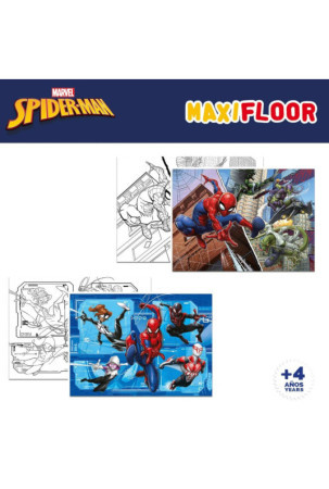 Vaikiška puzlė Spider-Man Dvipusis “Keturi viename” 48 Dalys 35 x 1,5 x 25 cm (6 vnt.)