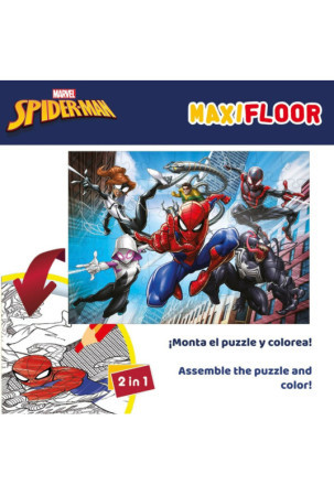 Vaikiška puzlė Spider-Man Dvipusis “Keturi viename” 48 Dalys 35 x 1,5 x 25 cm (6 vnt.)