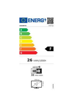 Monitorius Gigabyte GS27QC 27" 165 Hz LED Išlinkimas