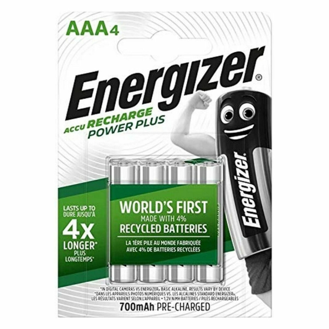 Įkraunamos baterijos Energizer AAA-HR03 AAA HR03