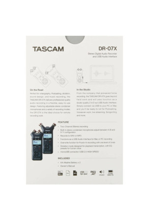 Grotuvas Tascam DR-07X Mėlyna Juoda