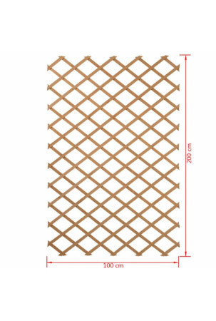 Grotelės Nature Medžio Natūralus 1 x 2 m