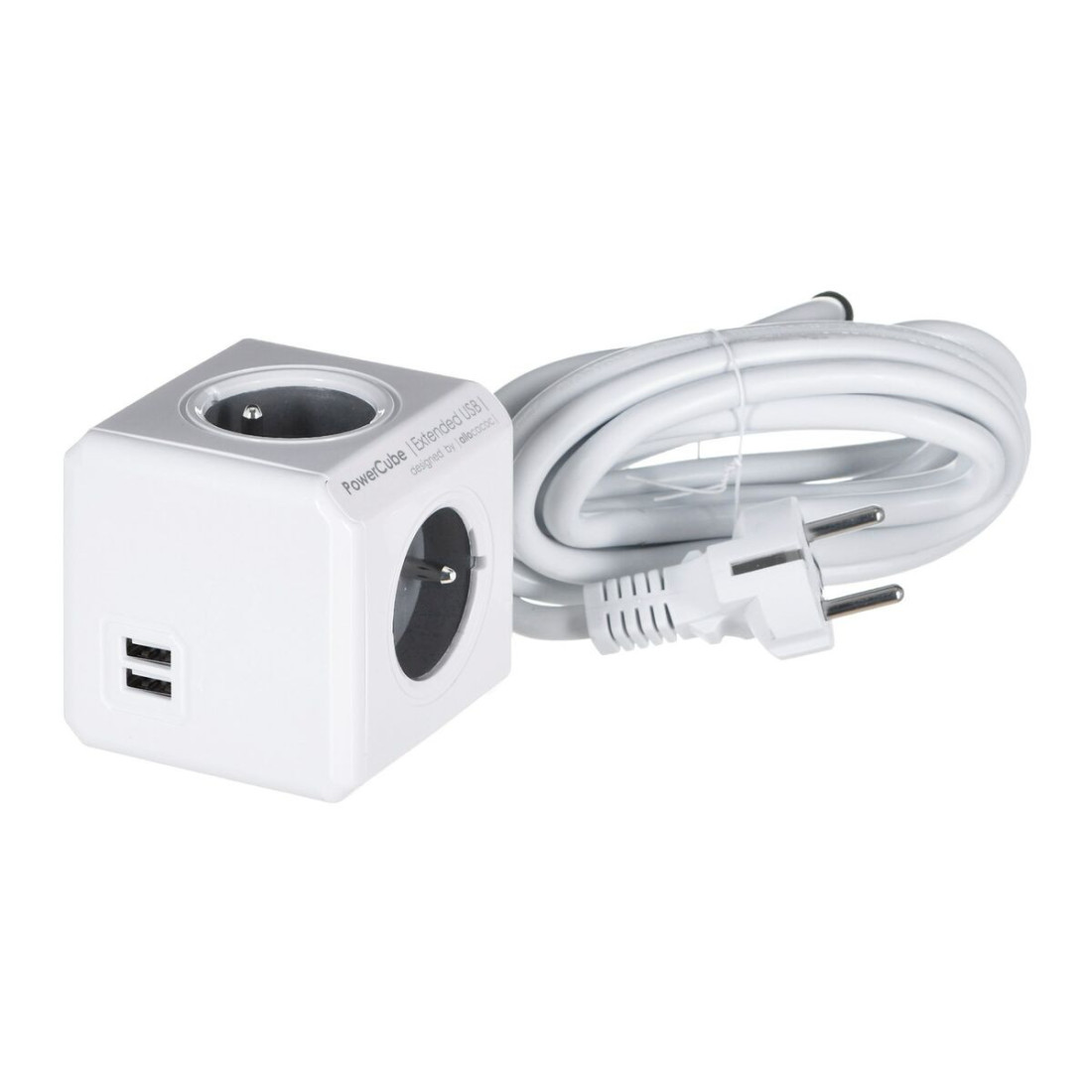 Kubiniai kištukai Allocacoc PowerCube Extended USB E(FR) (3 m)