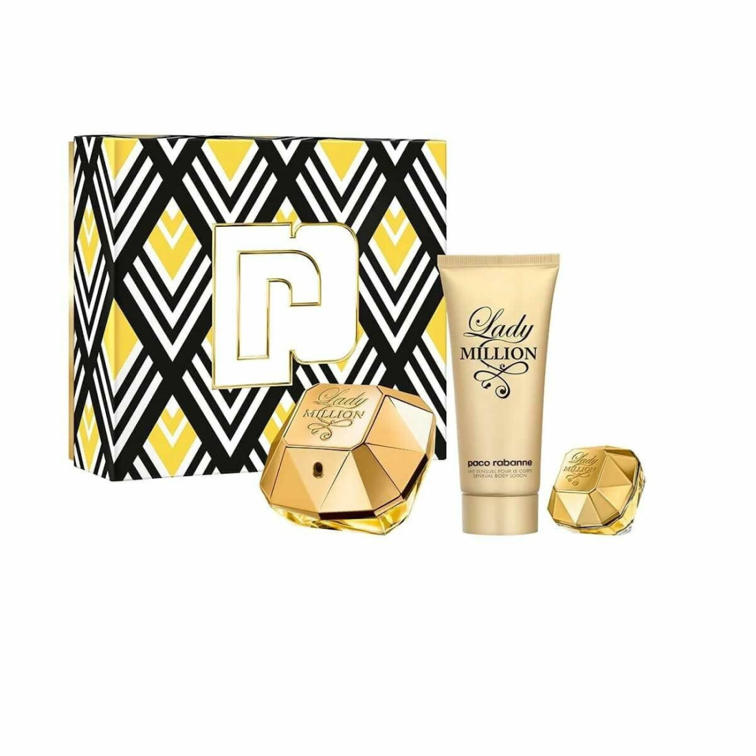 Moteriškų kvepalų rinkinys Paco Rabanne EDP Lady Million EDP 3 Dalys