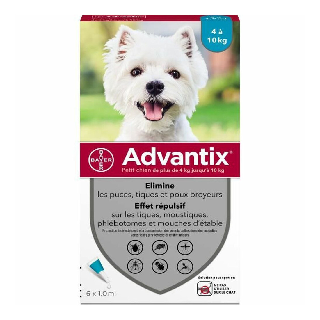 Anti-parazitai Advantix Šuo 4-10 kg 6 vnt.