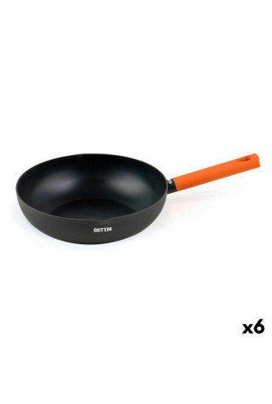 Wok keptuvė Quttin Gastro Juoda Oranžinė 47 x 29 x 8 cm (6 vnt.)