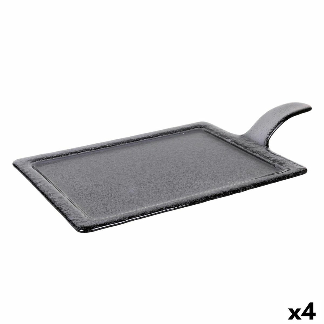 Padėklas Viejo Valle Juoda stiklas 46 x 27 cm (4 vnt.)